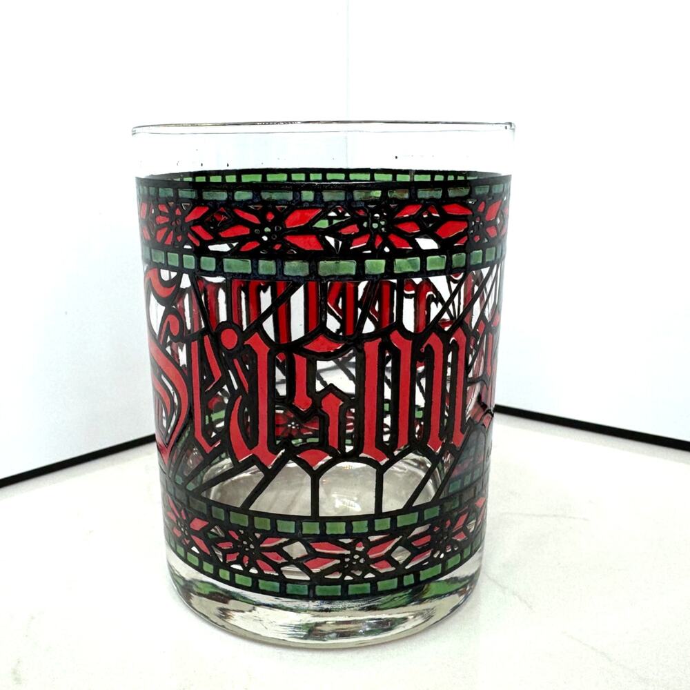 Signed Houze Glass Company Seasons Greetings Window Pane Rocks Blown Glass